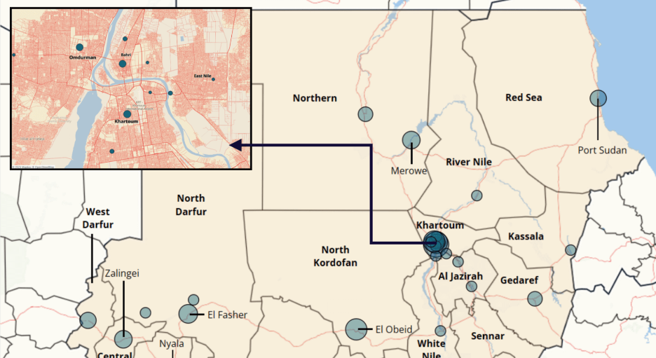 Updated: 24 May 2023 | Since the start of the fighting in Sudan, ACLED has recorded almost 200 conflict incidents around the country, with more than 750 reported fatalities. Two-thirds of the clashes have taken place in cities of over 100,000 people.